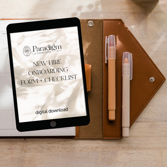 New Hire Onboarding Form/Checklist Paradigm Consulting Store